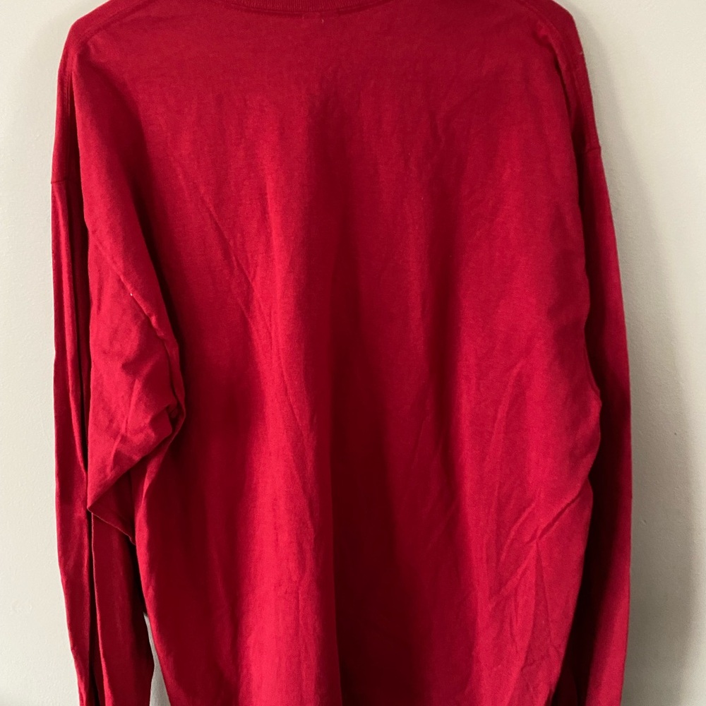 Indiana University IU Red Cotton Long Sleeve Shirt men’s XL - Picture 4 of 6
